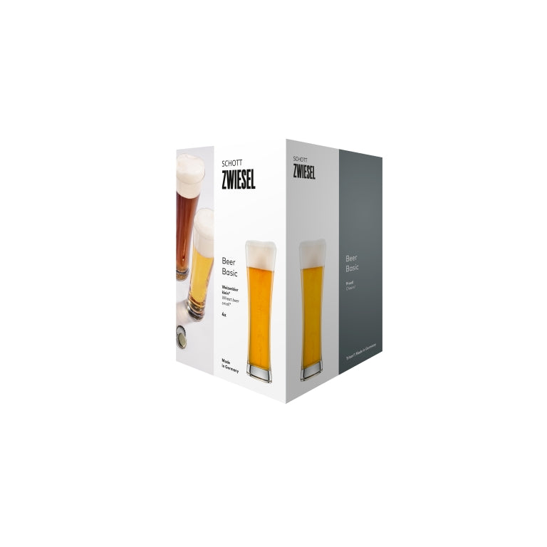 Schott Zwiesel Beer Basic Small White Beer Glass 30 Cl with Measure Mark - 4 Pieces