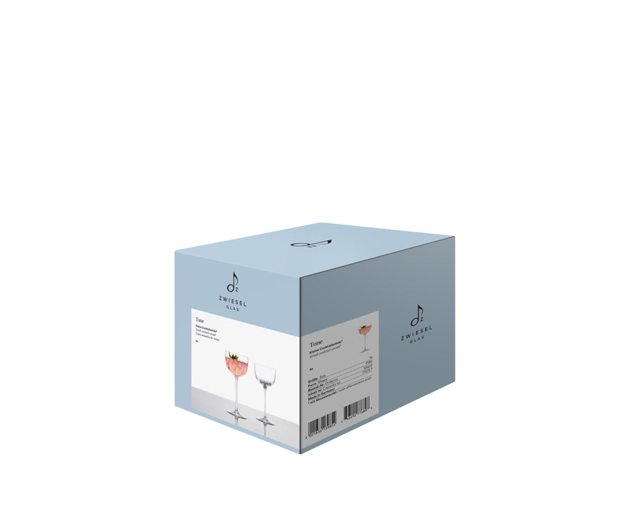 Zwiesel Glas Tone copa de cóctel pequeña 17 Cl con punto de nucleación - 4 unidades