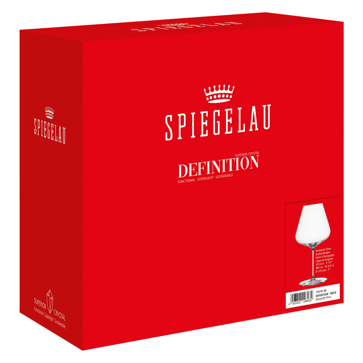 Spiegelau Definition Wijnglas 96 Cl Bourgogne - 6 Stuks - Glazen.nl