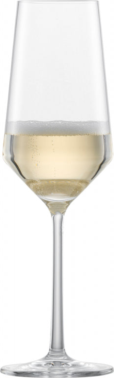 Zwiesel Glas Pure copa de champán 29,7 Cl con punto de nucleación en caja de regalo - 2 unidades