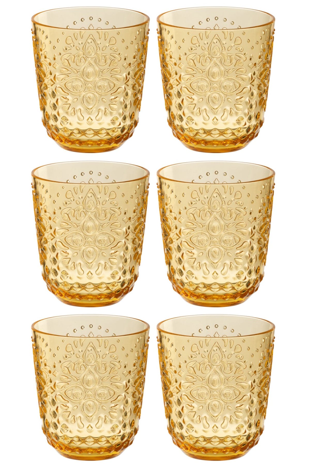 J-Line Water Glass 47.3 cl Unbreakable Yellow – 6 Pieces