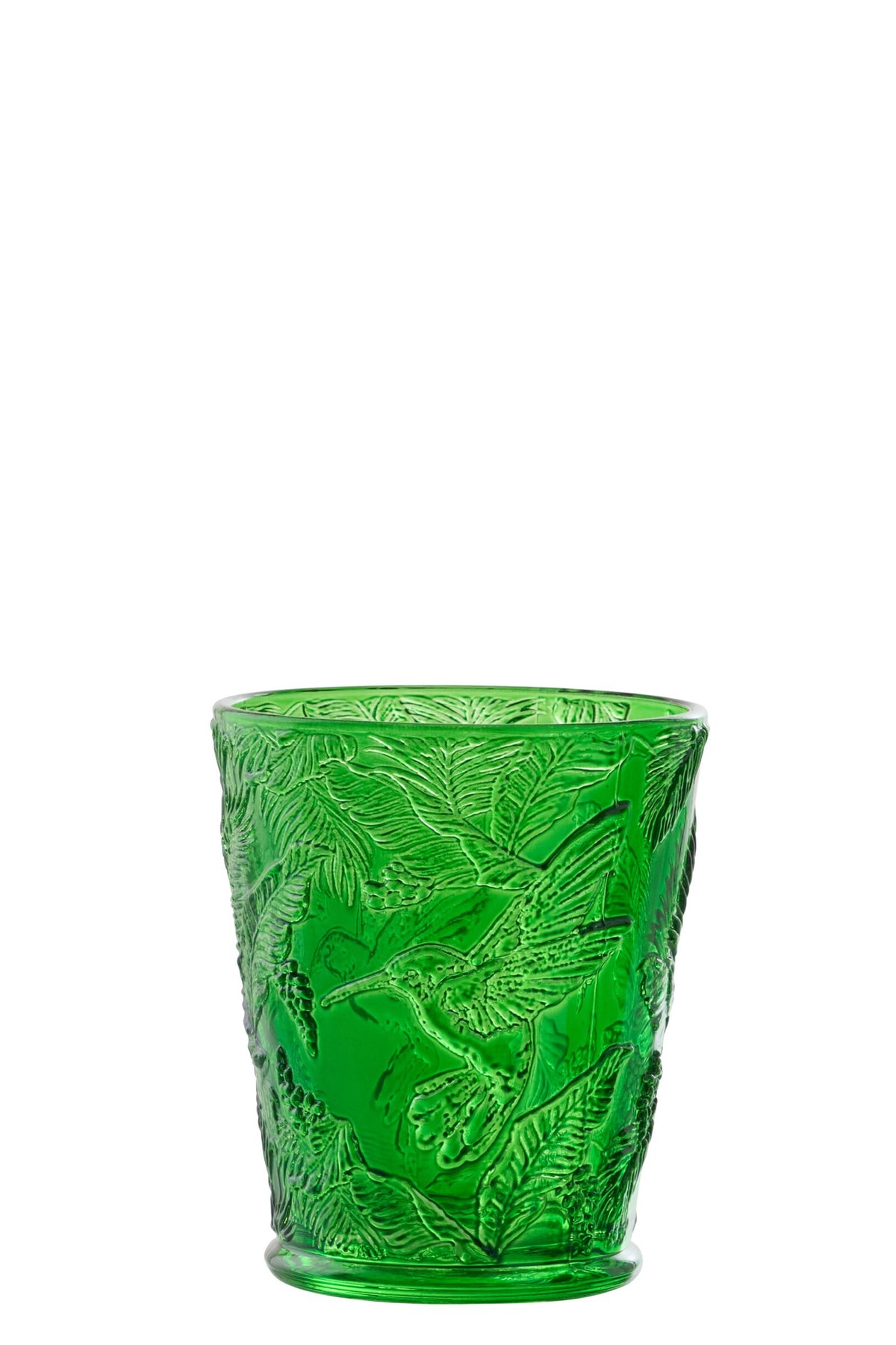 J-Line Water Glass Birds Green