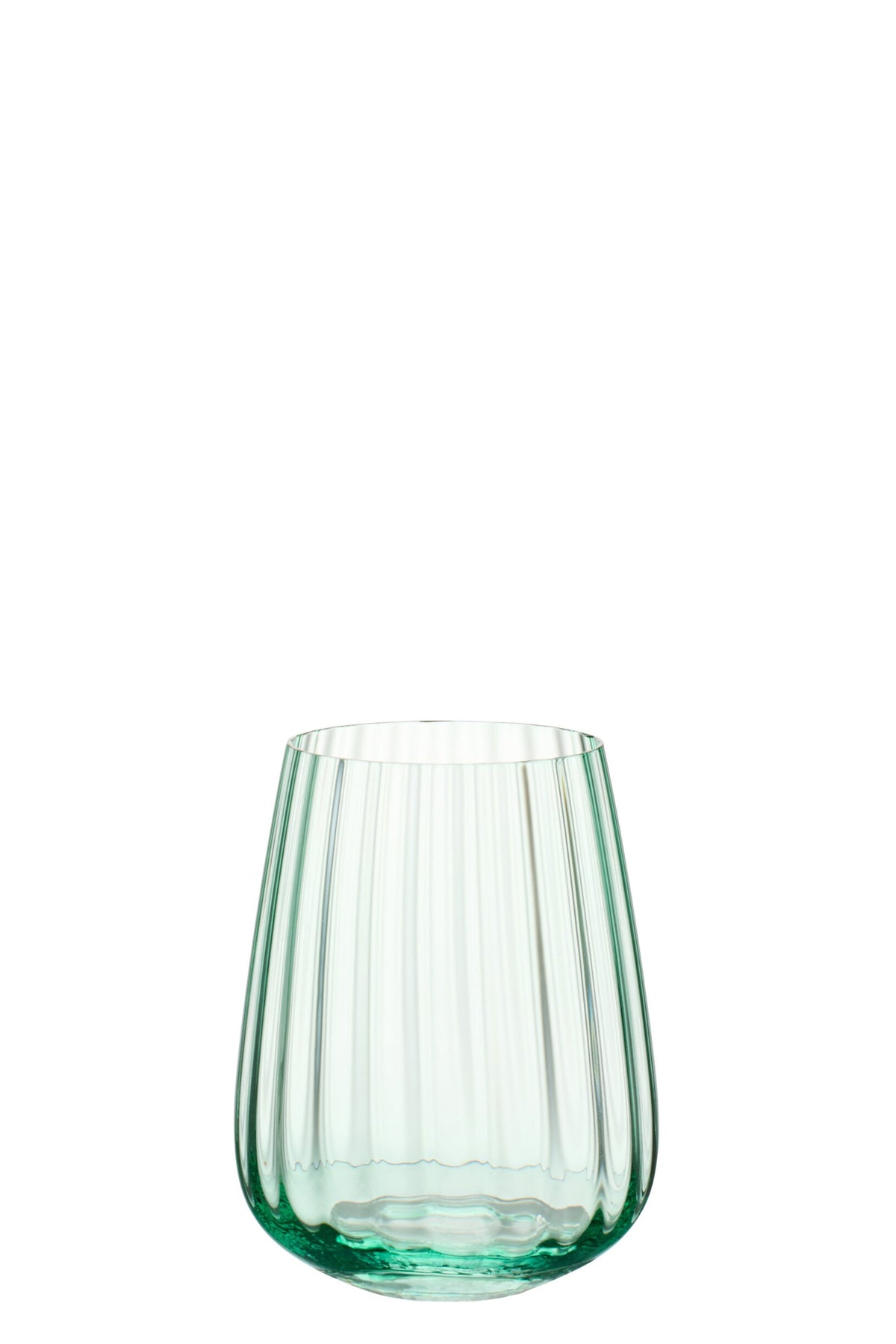 J-Line vaso de agua 48 Cl alto estriado verde