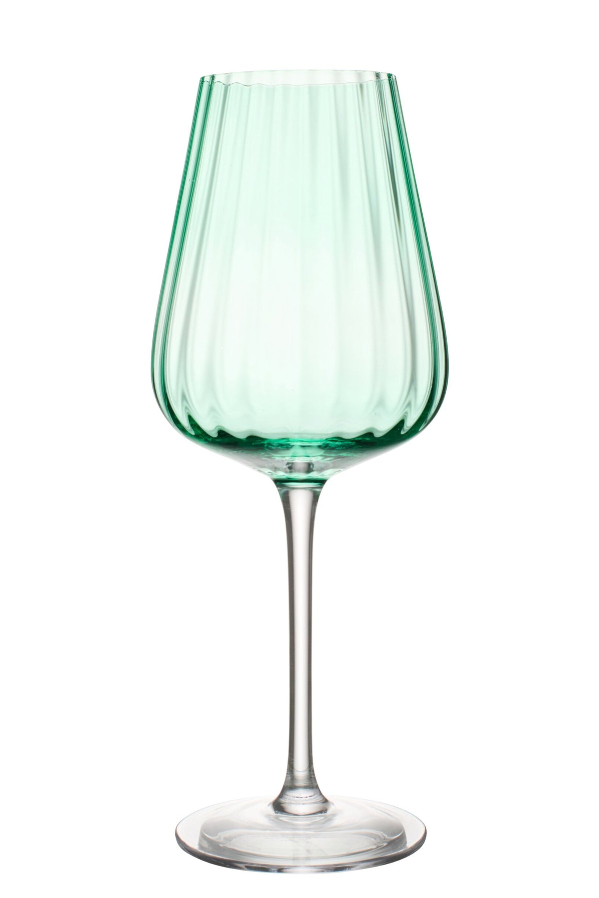 J-Line Ribbed Green Wine Glass, 56.6 cl