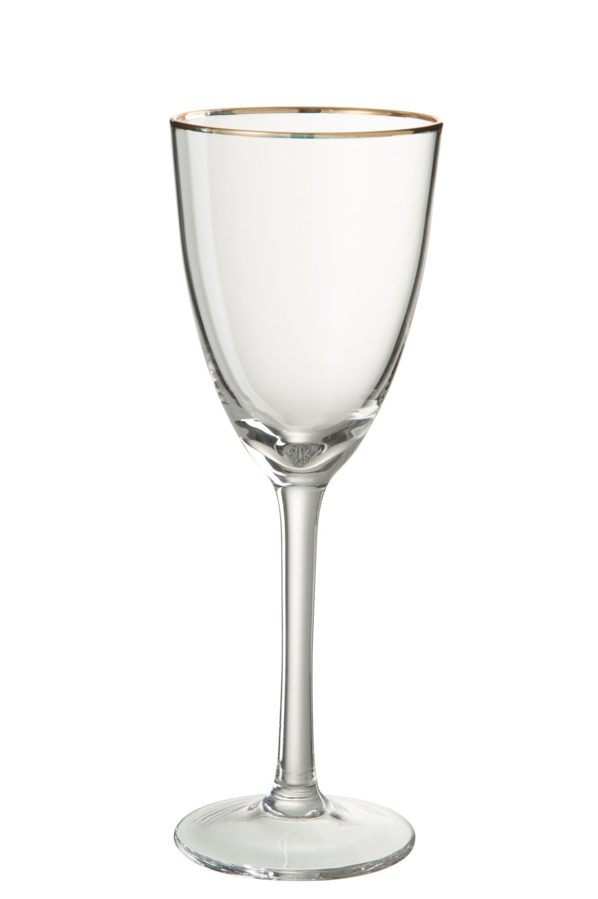 J-Line Copa de vino tinto de 29 cl con borde dorado Transparente/Dorado
