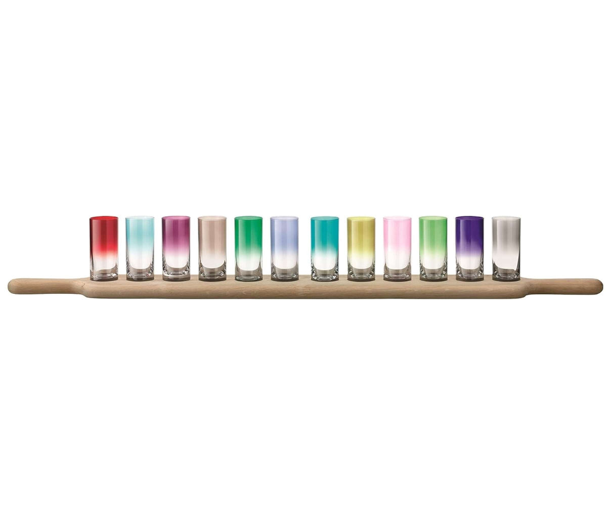 L.S.A. Juego de vodka Paddle con tabla de servir Surtido - 12 unidades