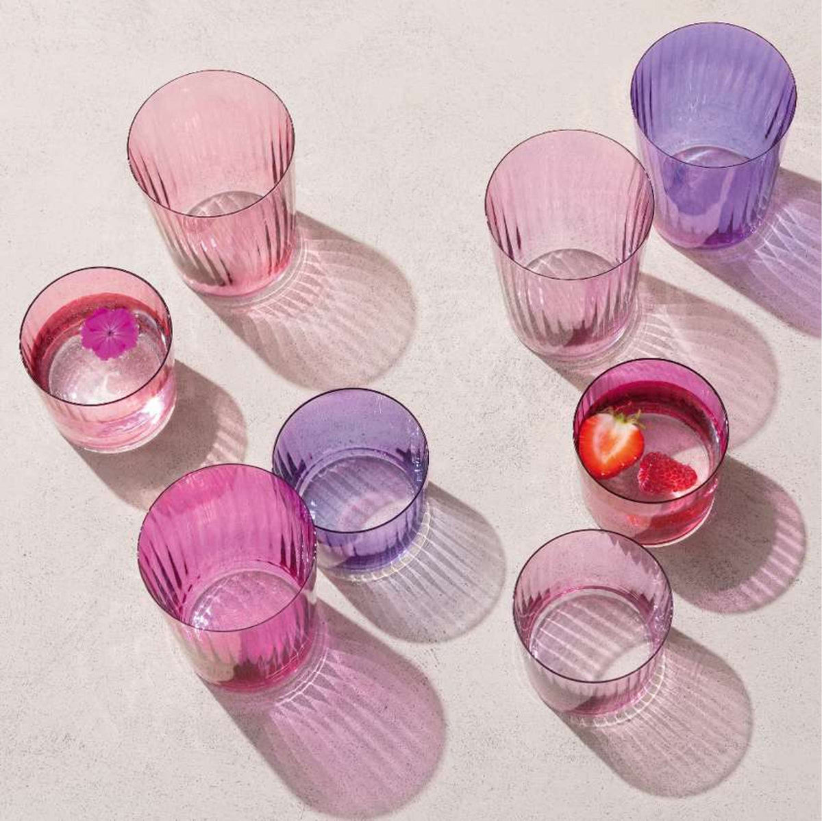 L.S.A. vaso Tumbler Gems 56 Cl surtido rosa - 4 unidades