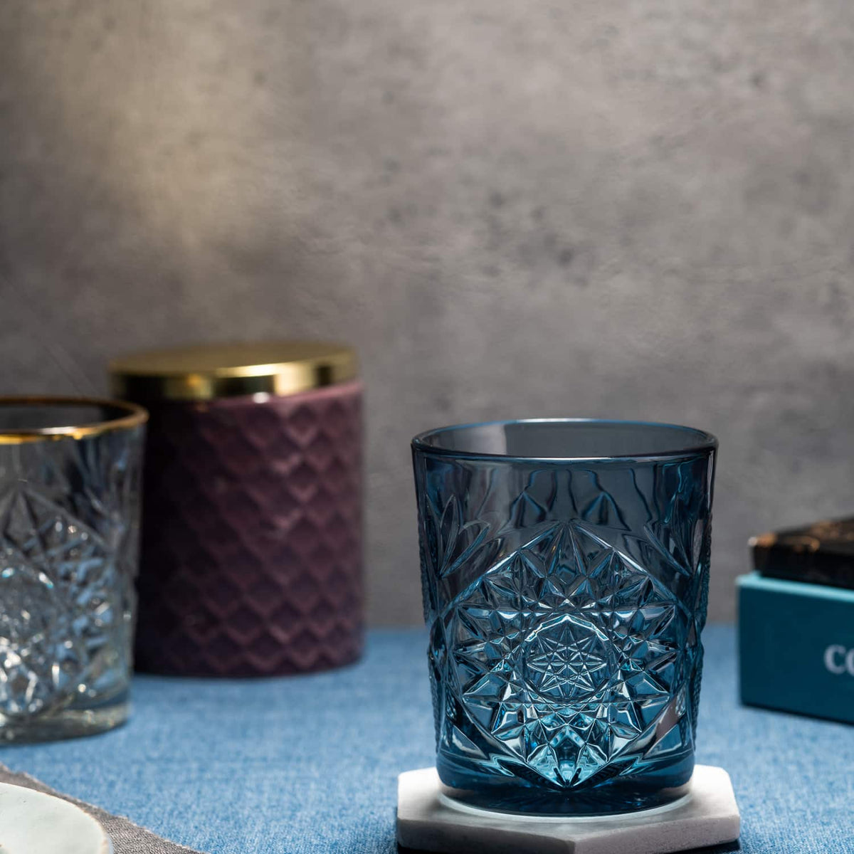 Onis Hobstar / Icon Tumbler 35 Cl Blauw - 6 Stuks - Glazen.nl