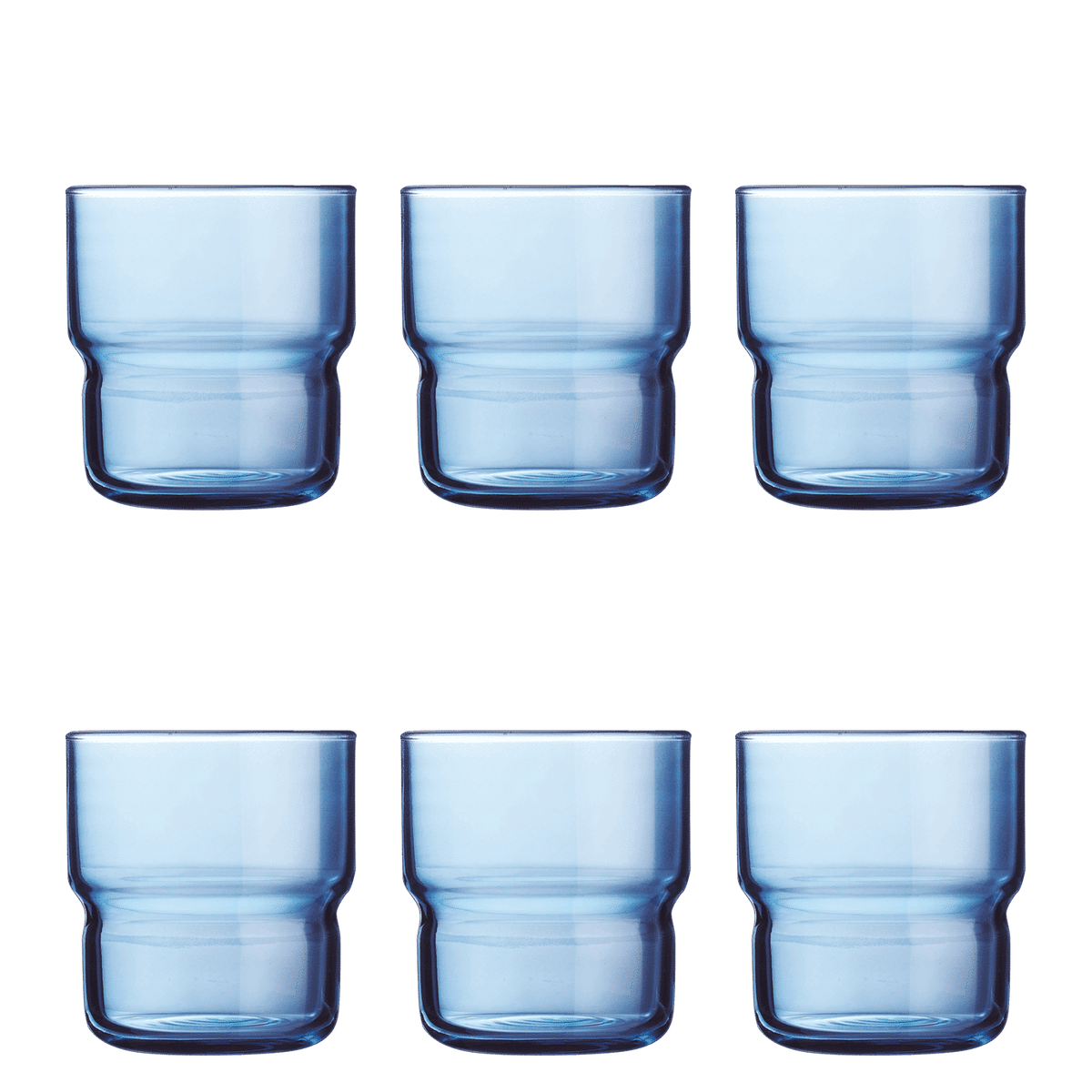 Arcoroc Log Tumbler 22 Cl Blauw - 6 Stuks - Glazen.nl