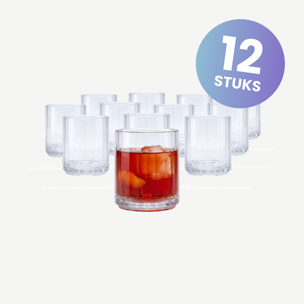 Bar Professional Reflex Tumbler Kunststof 34 Cl - set van 12 glazen