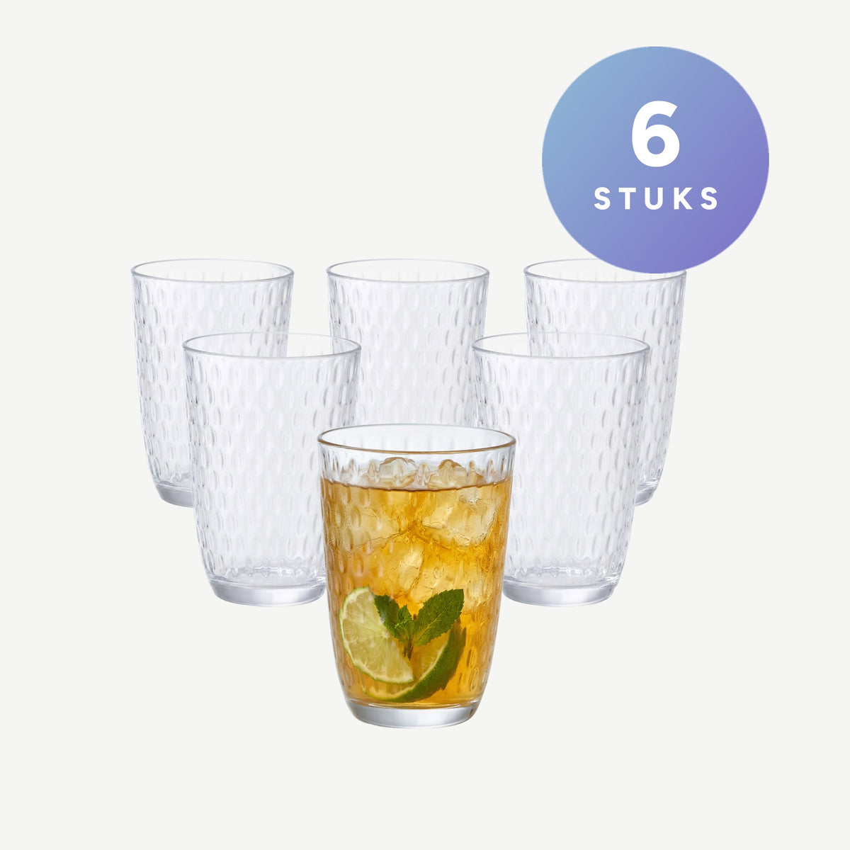 Set van 6 stuks Bormioli Rocco Slot Longdrinkglas 39 Cl