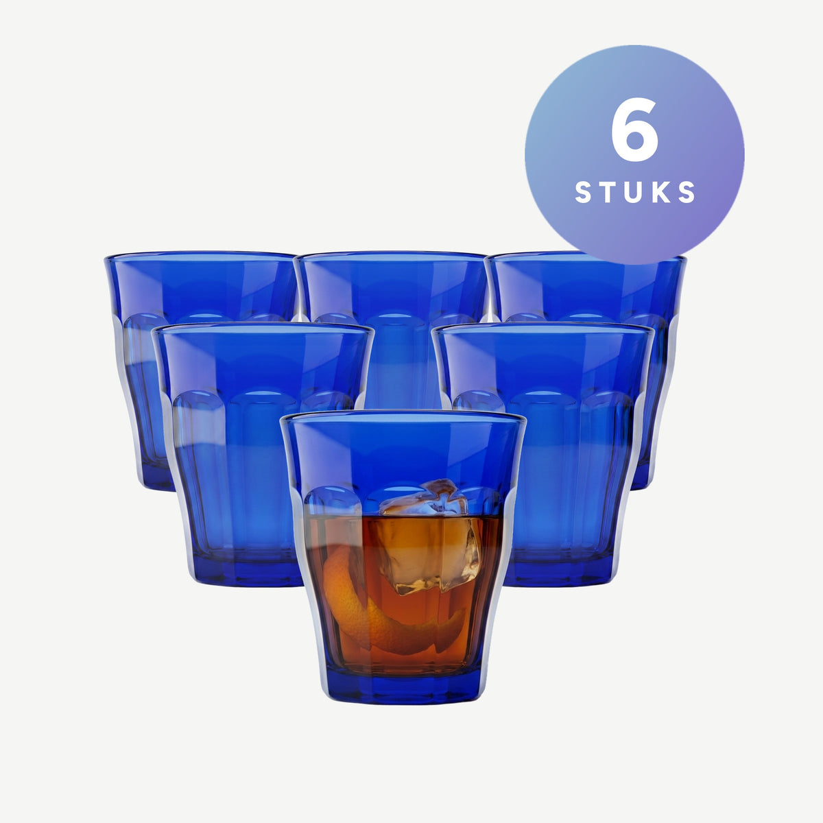 Duralex Picardie Tumbler 22 Cl Marine set van 6 stuks