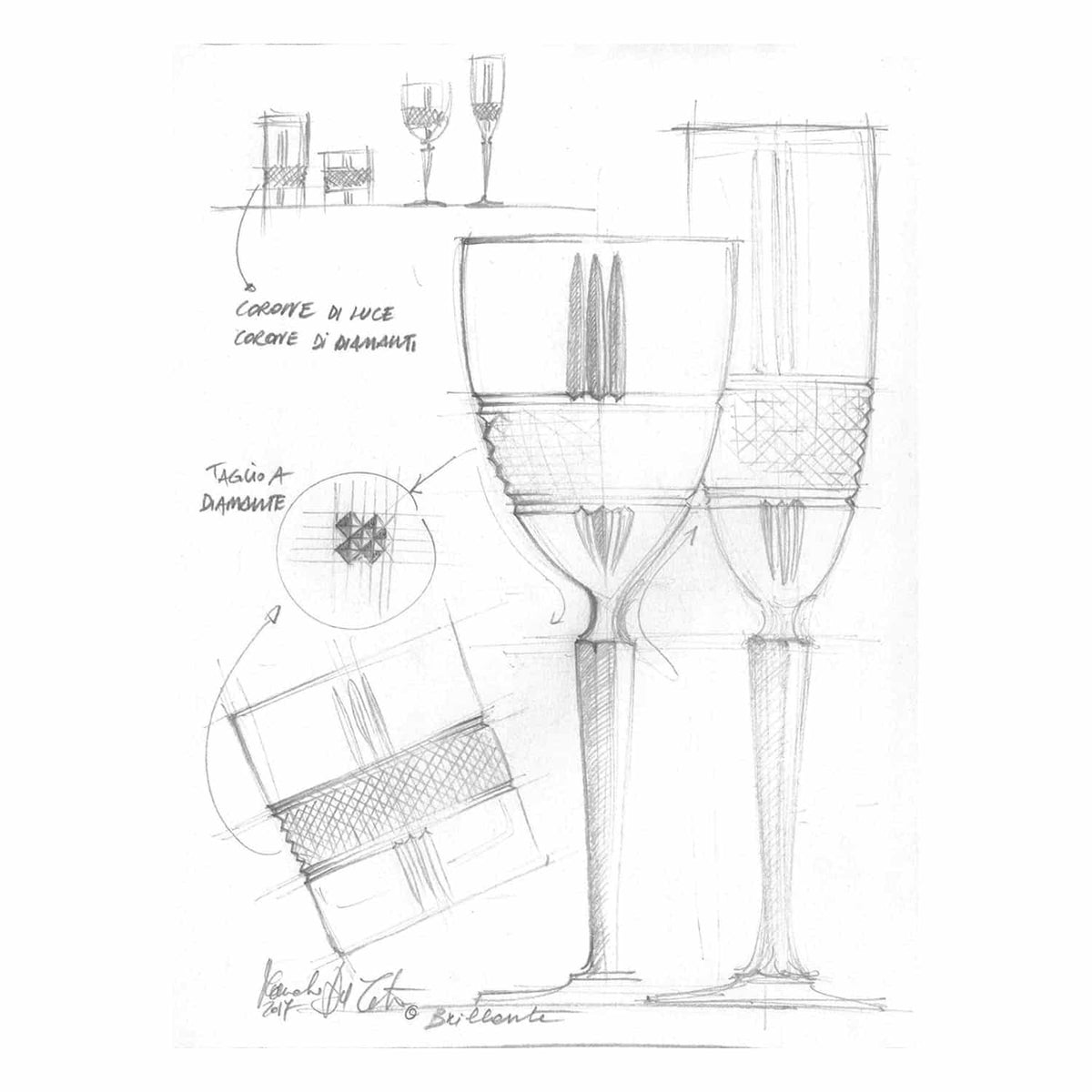 RCR Brillante Whiskey Set 7 Delig - Glazen.nl