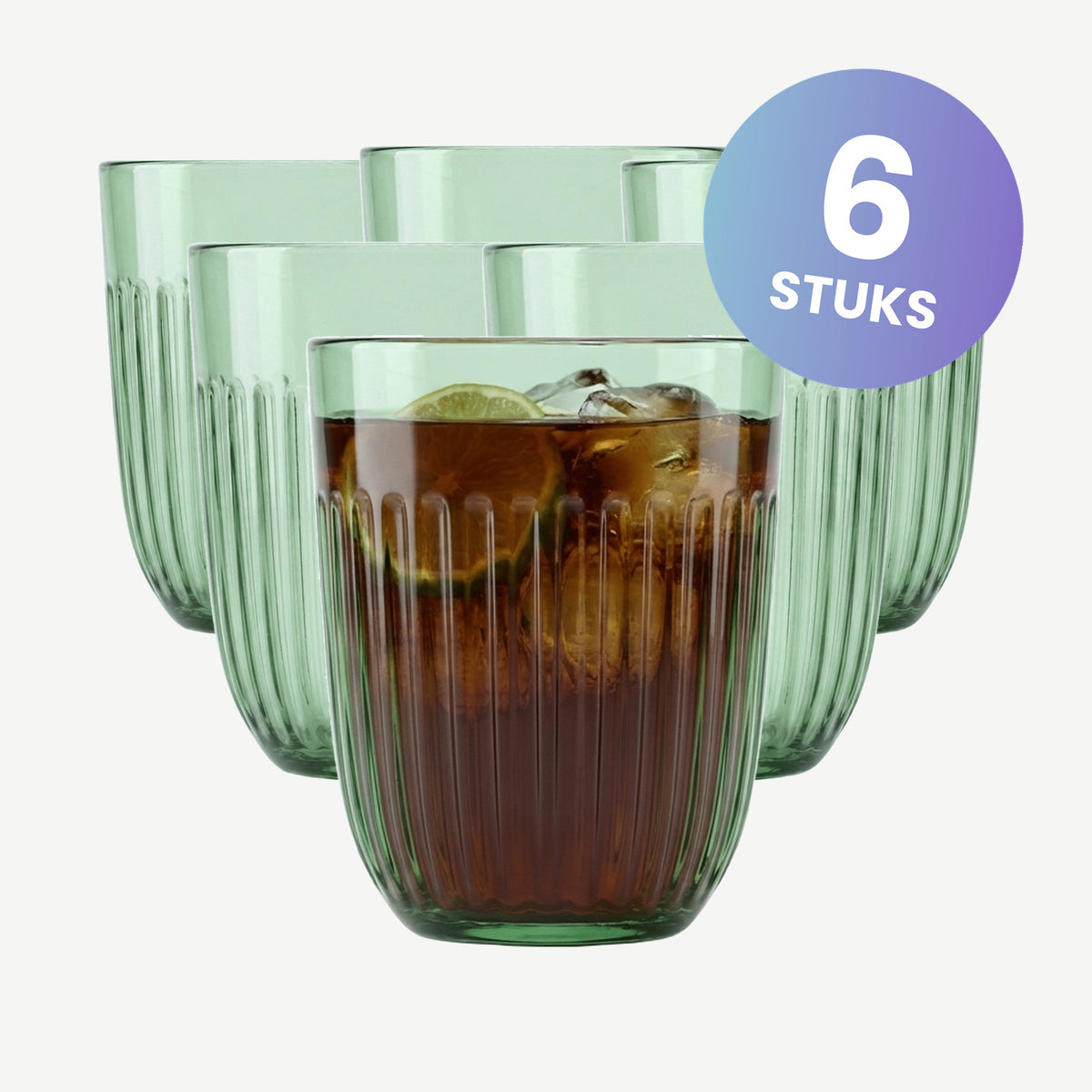 La Rochère Ouessant Tumbler 26 Cl Groen - set van 6 glazen