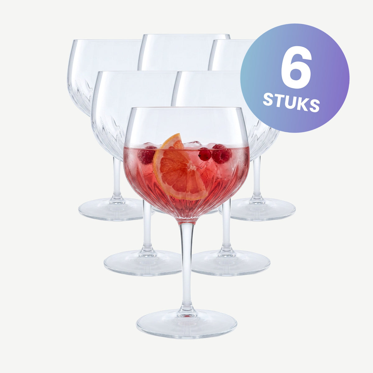 Luigi Bormioli Mixology Spanish Gin Tonic Glas 80 Cl - set van 6 glazen