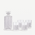 Luigi Bormioli Mixology decantador de whisky 75 Cl - 4 vasos tumbler D.O.F. 38 Cl - 5 unidades
