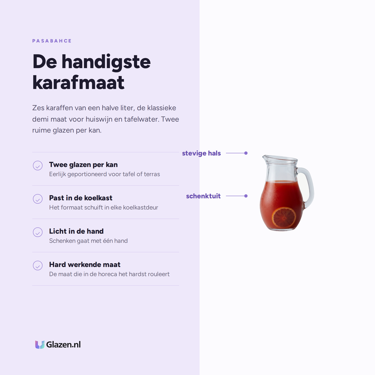 Eigenschappen van Pasabahce Banqueting Karaf 0,5 Liter - 6 Stuks