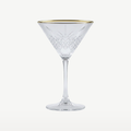 Pasabahce Timeless copa de martini de 23 Cl con borde dorado - 4 unidades