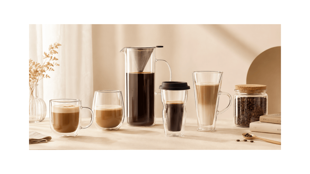 Vasos de vidrio de doble pared