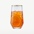 Vaso largo Eclat Ultime 40 Cl con borde dorado - 4 unidades