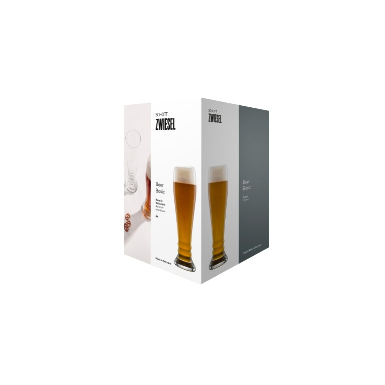 Schott Zwiesel Beer Basic Bavaria Wheat Beer Glass 50 Cl with Measuring Line - 4 Pieces