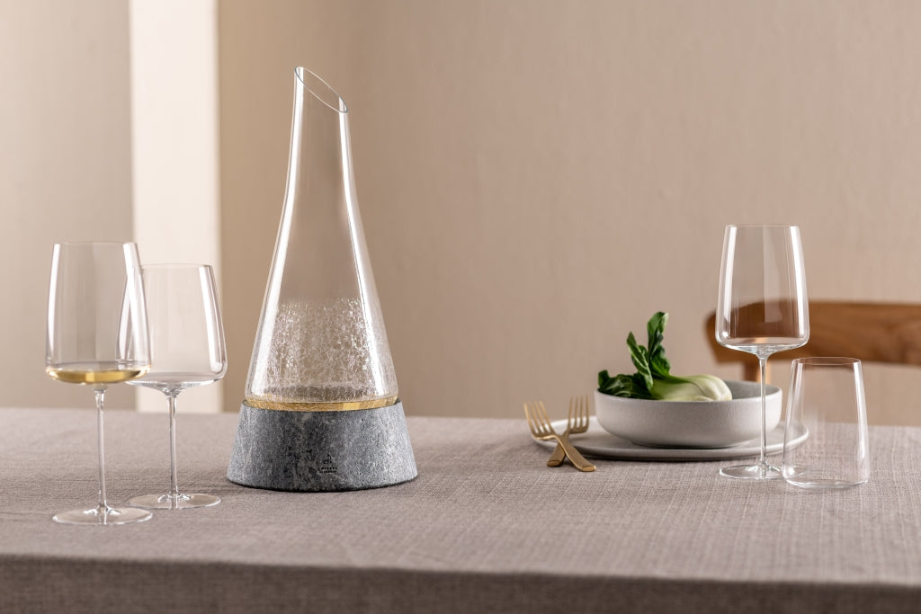 Zwiesel Glas Symbiosis decantador de 75 Cl con base de piedra
