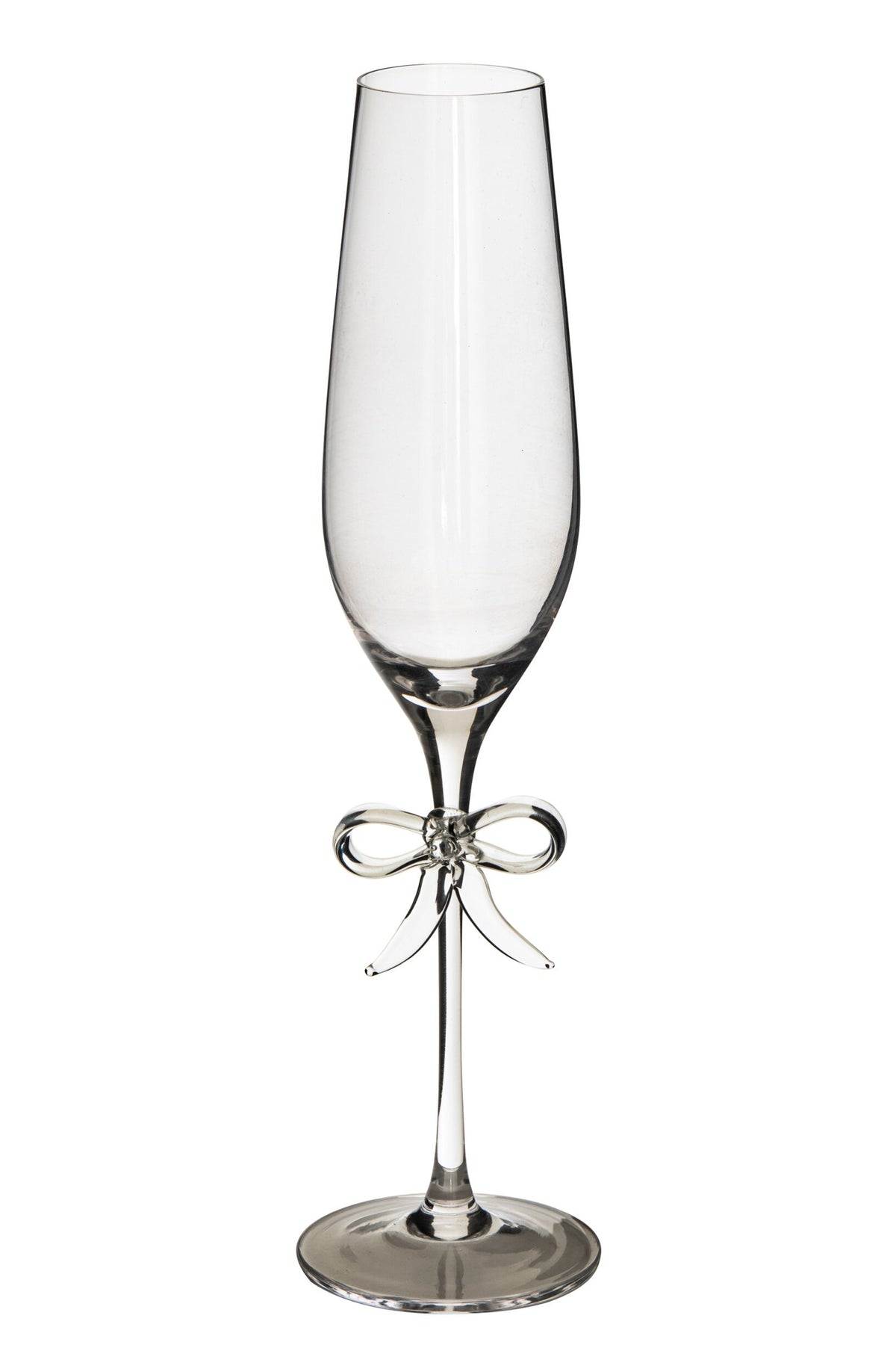 J-Line Champagne Glass Bow Transparent