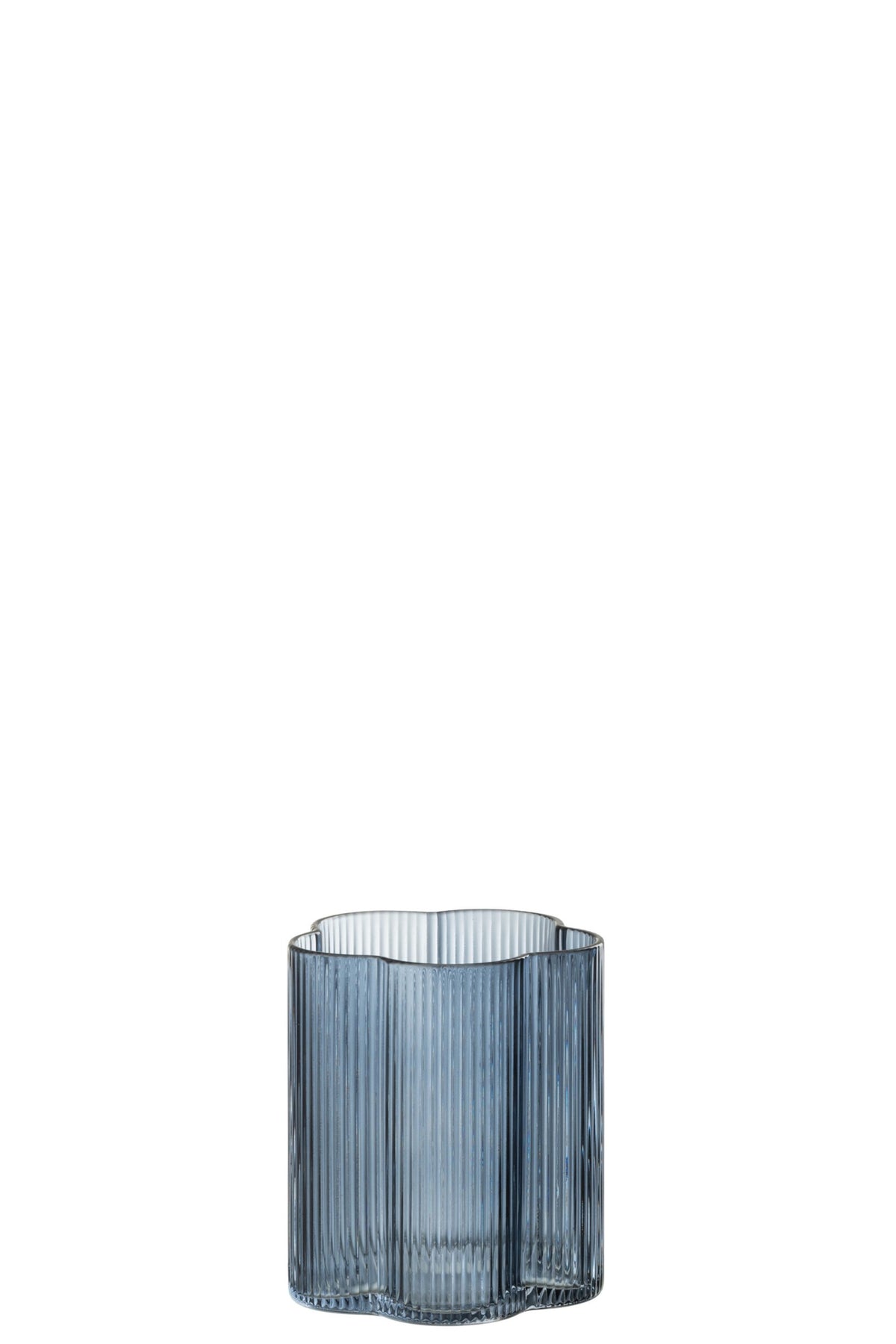 J-Line Fiore vaso de agua de 22 cl azul oscuro