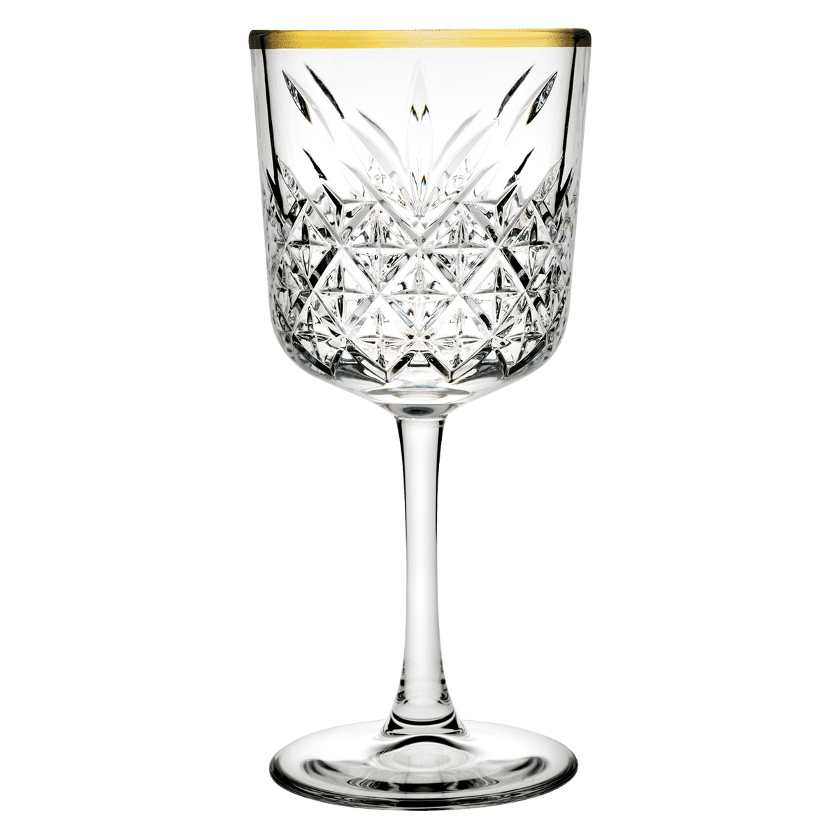 Pasabahce Timeless Wijnglas 33 Gouden Rand - 4 Stuks - Glazen.nl