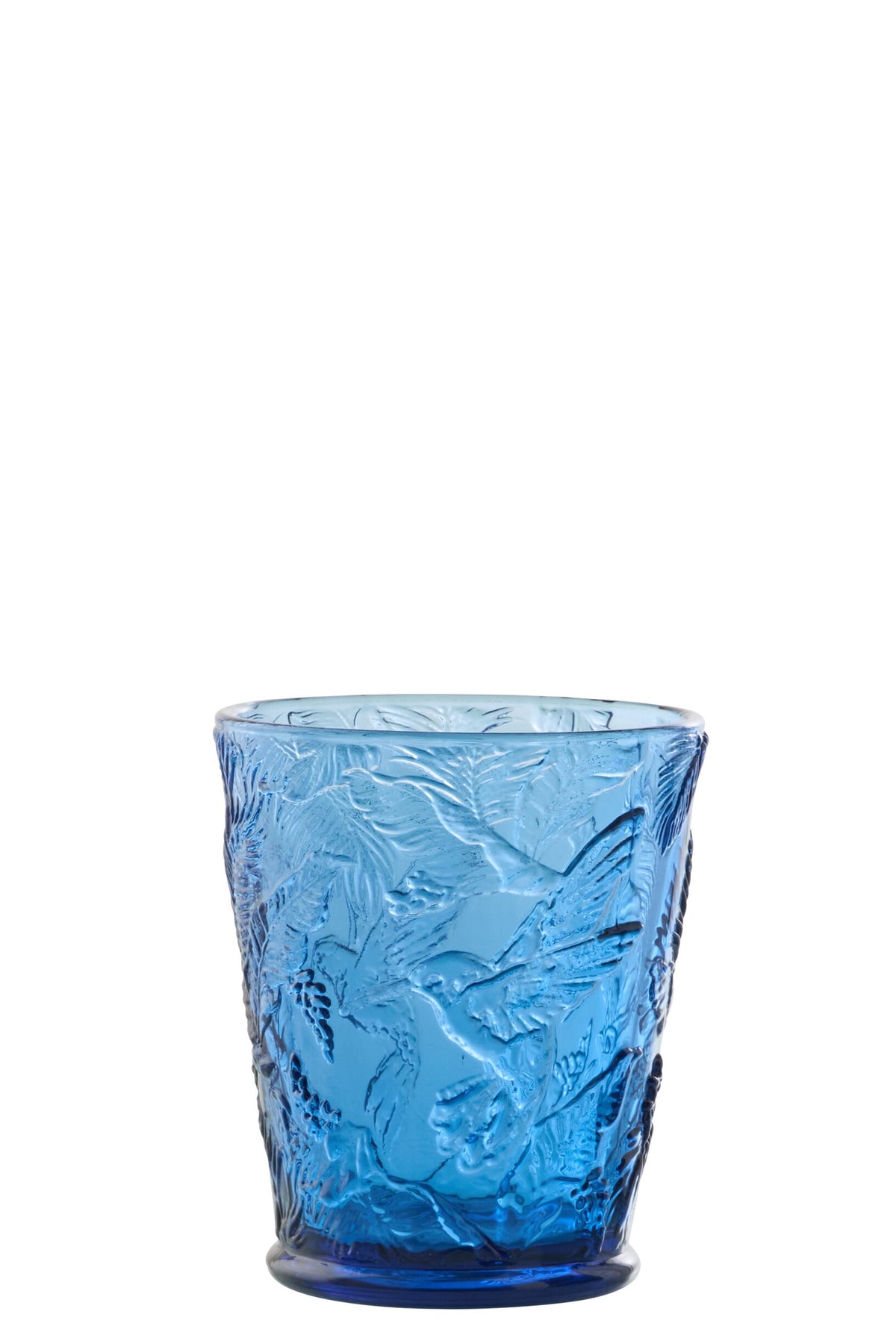 J-Line Water Glass Birds Blue