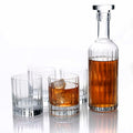 Luigi Bormioli Bach Decantador de whisky 70 Cl - 4 vasos tumbler D.O.F. 33,5 Cl - 5 unidades