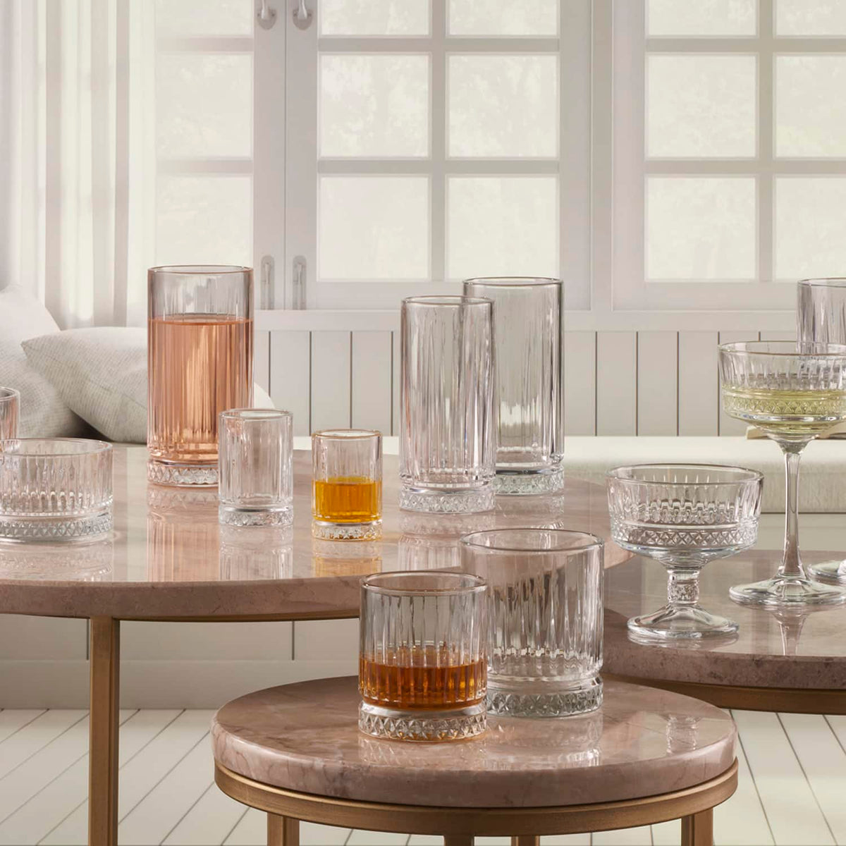 Pasabahce Elysia Longdrinkglas 28 Cl Gouden Rand - 4 Stuks - Glazen.nl