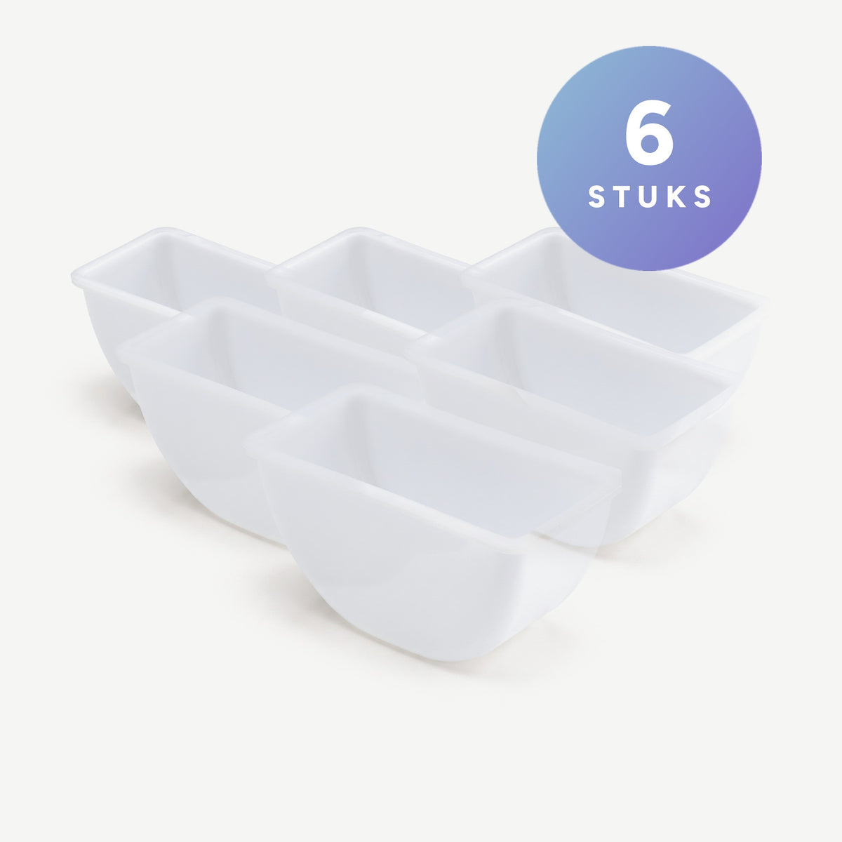 Bar Professional garneerbak inzetbakje wit 47 cl, set van 6 stuks