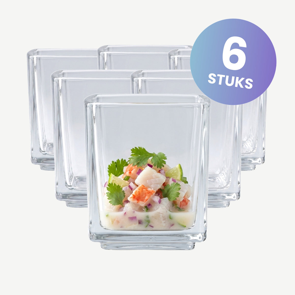 La Rochère Kube Amuse Schaaltje 10 Cl - set van 6 glazen