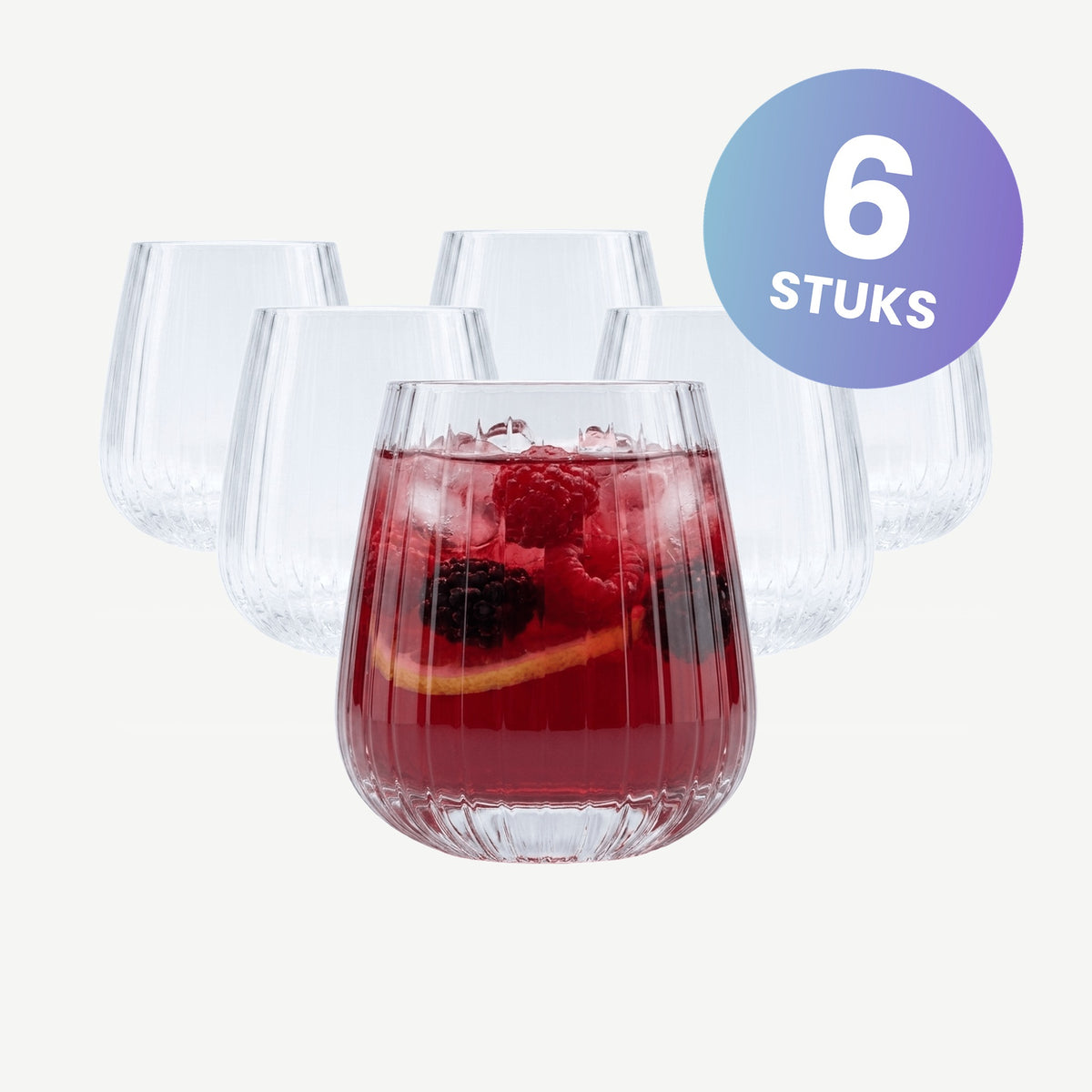 Luigi Bormioli Mixology Cocktail Club Tumbler D.O.F. 40 Cl  - set van 6 glazen