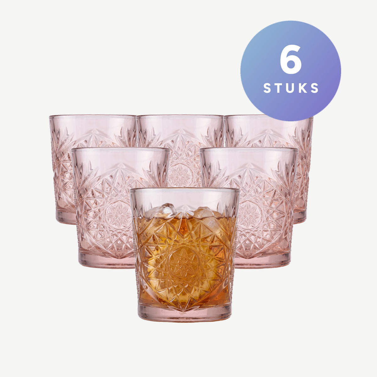 Onis Icon Tumbler 35 Cl Roze set van 6 glazen