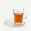 Pasabahce Tribeca vaso de té de 40 Cl y platillo ovalado de 13X18,5 - 2 unidades