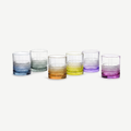 RCR Brillante Colour Tumbler 34 Cl - 6 Pieces