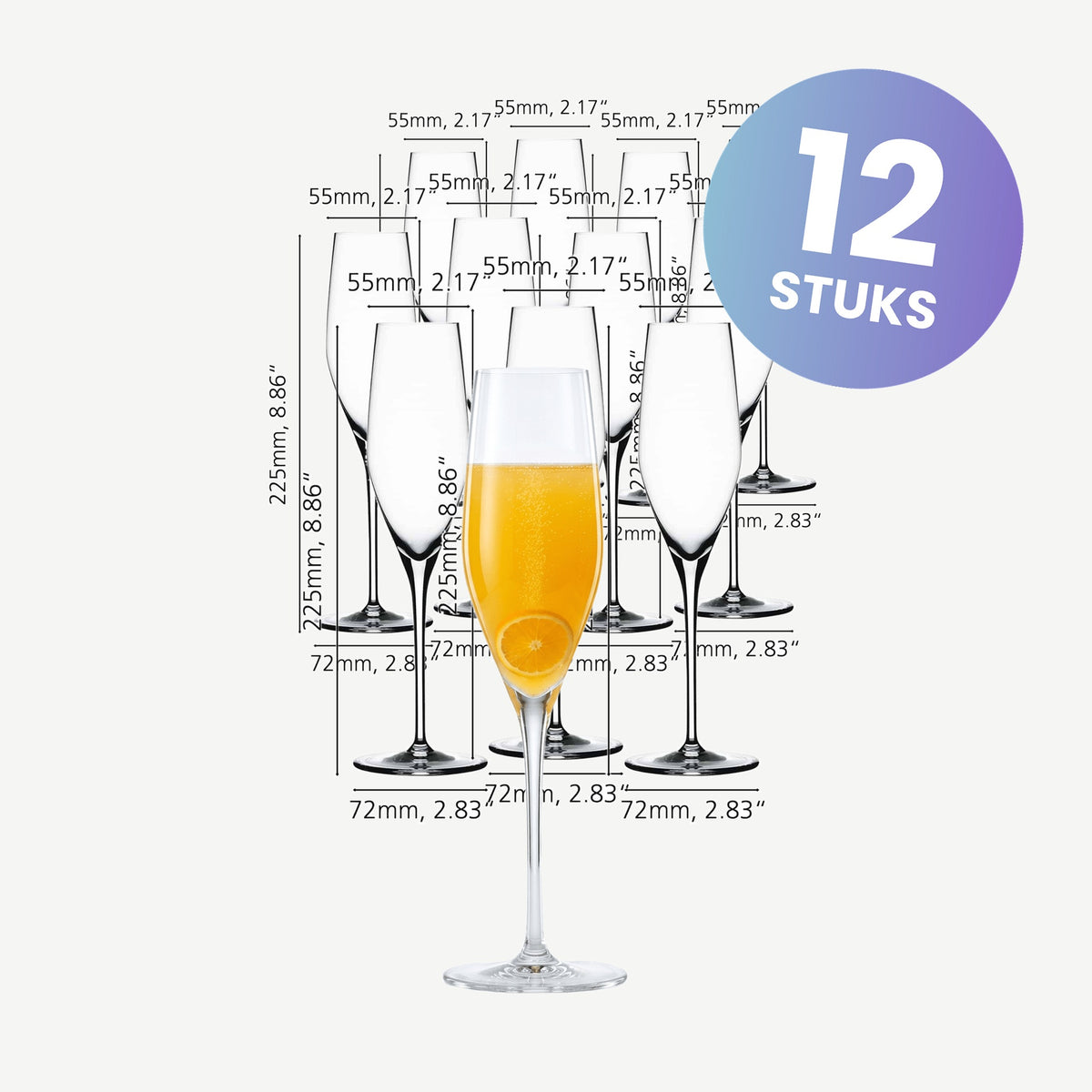 Spiegelau Authentis Champagneglas / Flute 19 Cl - set van 12 glazen